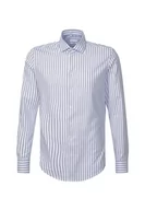 Koszule męskie - Seidensticker Męska koszula z długim rękawem o dopasowanym kroju, niebieski, 46 - miniaturka - grafika 1