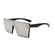 Okulary przeciwsłoneczne - OKULARY PRZECIWSŁONECZNE SQUARE SREBRNE - miniaturka - grafika 1