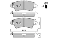 Klocki hamulcowe - AISIN BPPE-1019 klocki hamulcowe, zestaw 4 sztuk - miniaturka - grafika 1