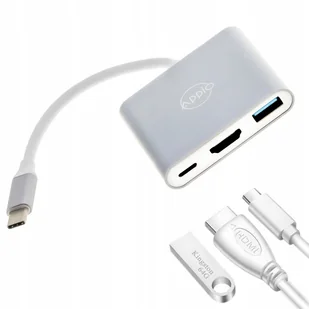 Hub Przejściówka Adapter 3W1 Usb-C Hdmi 4K 60Hz - Huby USB - miniaturka - grafika 1