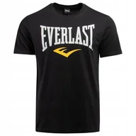 Koszulki męskie - Bawełniana koszulka męska T-shirt Everlast czarna M - miniaturka - grafika 1
