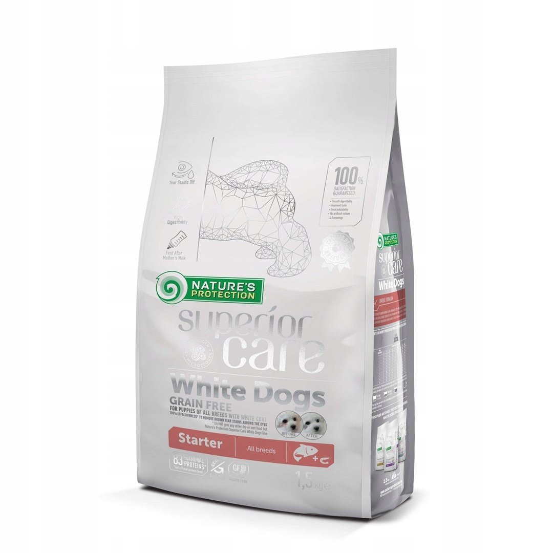 NATURE Protection Superor Care White Dogs Starter 1,5 kg