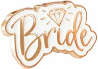 Wieczór panieński i kawalerski - Przypinka z napisem Bride - 1 szt. - miniaturka - grafika 1
