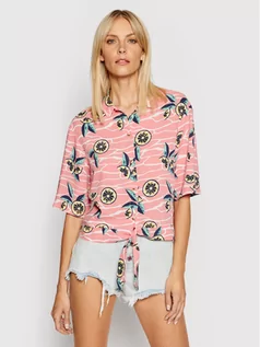 Koszule damskie - Lee Koszula Knotted Resort Różowy Regular Fit - grafika 1