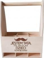 Koszulkowy Jestem tatą i co, jak co, ale dzieci to mi się udały - drewniane nosidło z grawerem