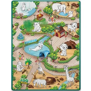 Ricokids, Mata piankowa, edukacyjna, zwijana, wodoodporna, ZOO 92 x 120 cm - Maty piankowe - miniaturka - grafika 1