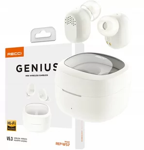 SŁUCHAWKI BEZPRZEWODOWE BLUETOOTH 5.3 DOUSZNE + POWERBANK KABEL TWS RECCI - Akcesoria do słuchawek - miniaturka - grafika 1