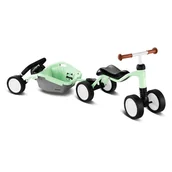 Rowerki biegowe - Dziecięcy rowerek biegowy Puky Wutsch Traily Bundle Pastel Green - miniaturka - grafika 1