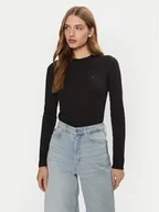 Bluzki damskie - Calvin Klein Bluzka K20K208037 Czarny Slim Fit - miniaturka - grafika 1