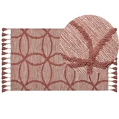 Dywany - Dywan bawełniany 80 x 150 cm czerwony KIRSEHIR - miniaturka - grafika 1