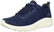 Sneakersy damskie - Skechers Damskie sneakersy Bobs Squad Chaos Face Off, Dzianina granatowa, 36 EU - miniaturka - grafika 1