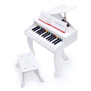 HaPe Fortepian zabawkowy Deluxe, biały, E0338 Edugro - Instrumenty muzyczne dla dzieci - miniaturka - grafika 1