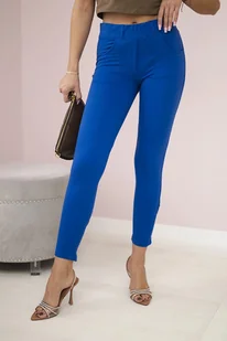 Kesi Eleganckie spodnie damskie Shaian chabrowy niebieski L - Spodnie damskie - miniaturka - grafika 1