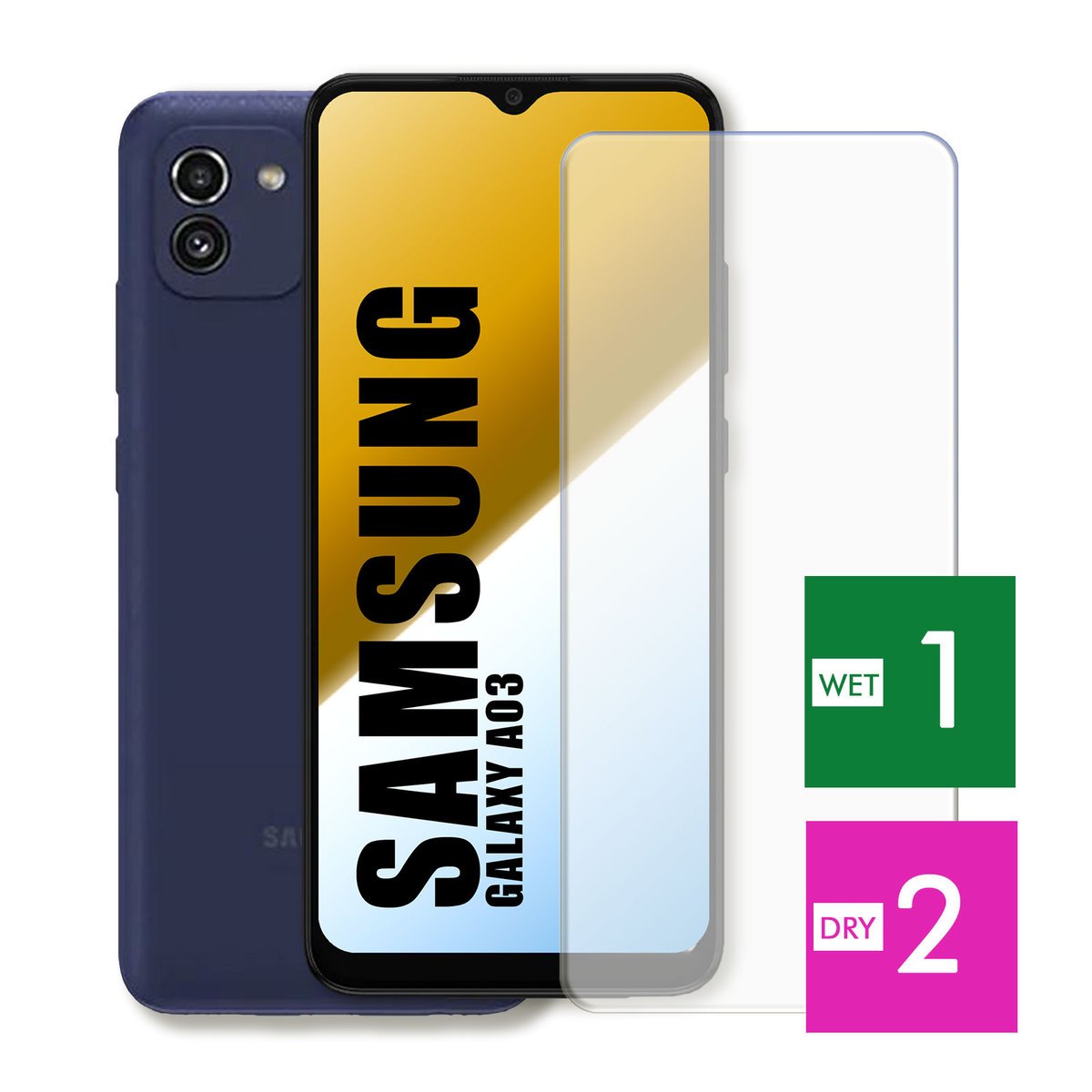 WZMOCNIONE SZKŁO DO SAMSUNG GALAXY A03 SZYBKA HARTOWANE 9H JAKOŚĆ