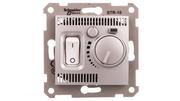 Regulatory i termostaty - Schneider Sedna regulator temperatury podtynkowy aluminium SDN6000160 - miniaturka - grafika 1