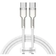 Ładowarki do telefonów - Baseus przewód ładujący/do transmisji danych Cafule Series USB C M na USB C M z metalowymi zakończeniami 100W 1 m CATJK C02 biały # z wartością produktów powyżej 89zł! - miniaturka - grafika 1