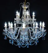 Lampy sufitowe - Elita bohemia Żyrandol kryształowy 15-ramienny - Bohemia L 130/15/01 - miniaturka - grafika 1