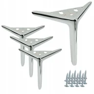 Meble modułowe i akcesoria - Noga meblowa Kotwica Elegant srebrny chrom wysokość 18 cm - miniaturka - grafika 1