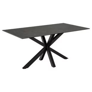 Actona Stół Obiadowy Ceramiczny Blat Miriam 160X90 Czarny - Stoły - miniaturka - grafika 1