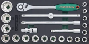 JONNESWAY Zestaw 25 kluczy nasadowych 1/2`` (S04H4125S) - Klucze i nasadki - miniaturka - grafika 1