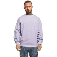 Swetry męskie - Urban Classics Męska bluza Pigment Dyed Crew Neck Basic sweter dla mężczyzn dostępny w 4 kolorach, rozmiary S - 5XL, lawendowy, XL - miniaturka - grafika 1