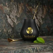 Dzbanki i imbryki - CERAMICZNE MATERO YERBADOR PRO 2 – ONYKSOWA CZERŃ - miniaturka - grafika 1