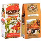 Herbata - BASILUR- Zestaw sypanych herbat jesiennych- owocowy napar + herbata klonowa, 100g Uniwersalny - miniaturka - grafika 1