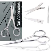 Akcesoria do paznokci - Nożyczki do paznokci skórek proste ostrza kosmetyczne manicure pedicure stal gabinet SPA srebrne - miniaturka - grafika 1