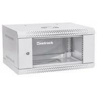 Szafy rack - Szafa wisząca rack 19" 4u, 400mm, netrack eco-line, szara, drzwi przeszklone 019-040-540-011E - miniaturka - grafika 1