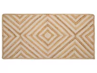 Dywany - Beliani Dywan bawełniany 80 x 150 cm beżowy PIRLI - miniaturka - grafika 1
