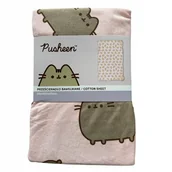 Prześcieradła dla dzieci - Bawełniane prześcieradło z gumką Pusheen 90x200x25 - miniaturka - grafika 1
