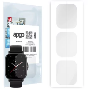 3x Folia hydrożelowa do Amazfit GTS 2e - apgo Smartwatch Hydrogel Protection Ochrona na ekran smartwatcha - Akcesoria do smartwatchy - miniaturka - grafika 1