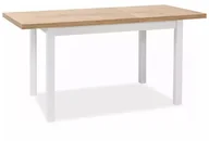Stoły - Stół kuchenny ADAM 100140x60 dąb lancelot/biały mat Signal - miniaturka - grafika 1