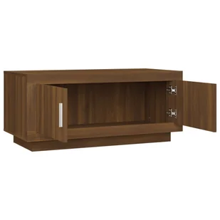 Lumarko Stolik kawowy, brązowy dąb, 102x50x45, materiał drewnopochodny - Ławy i stoliki kawowe - miniaturka - grafika 7