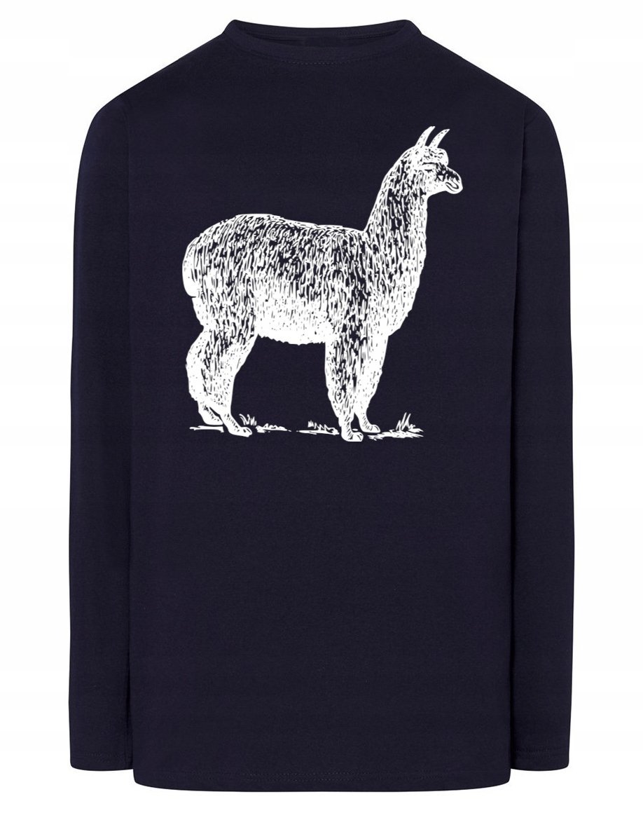 Longsleeve męski nadruk zwierzę LAMA r.XS