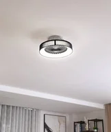 Wentylatory sufitowe - Lindby Wentylator sufitowy LED Mace, czarny, cichy, Ø 47 cm - miniaturka - grafika 1