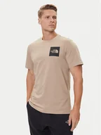 Koszulki męskie - The North Face T-Shirt Fine NF0A8A6M Beżowy Regular Fit - miniaturka - grafika 1