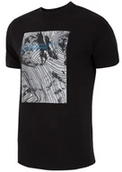 Koszulki męskie - Koszulka męska 4F t-shirt MĘSKI bawełniany czarn L - miniaturka - grafika 1
