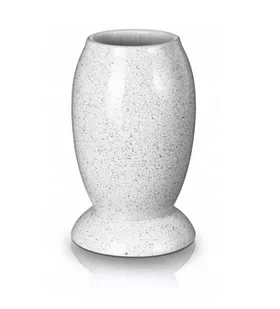Wazon Ceramiczny Nagrobny Cmentarz 22Cm Biały - Wazony i flakony - miniaturka - grafika 1