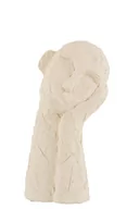 Figurki dekoracyjne - J-Line, Rzeźba figurka Leaning, 29 cm, Biały - miniaturka - grafika 1