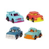 Zabawki i gry sportowe - Zestaw 4 małych autek B. Toys z Pick-upem – seria Happy Cruisers 12mc+ - miniaturka - grafika 1