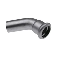 Akcesoria hydrauliczne - Kolano 45 stopni nyplowe KAN-therm Inox - 76,1 x 76,1 - miniaturka - grafika 1