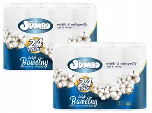 Papier toaletowy 24R SŁONIK JUMBO BAWEŁNA 3W - 48 Rolek - Papier toaletowy - miniaturka - grafika 1