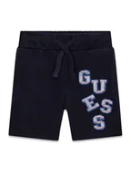 Spodenki damskie - Guess Szorty sportowe N6GD02 KA6R4 Granatowy Regular Fit - miniaturka - grafika 1
