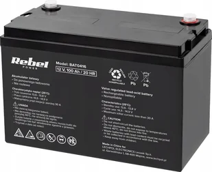 Rebel Akumulator żelowy 12V 100Ah Rebel - Ładowarki i akumulatory - miniaturka - grafika 1