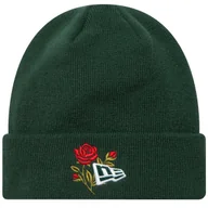 Czapki męskie - New Era Rose Icon Cuff Knit Beanie Hat 60580736, Kobieta/Mężczyzna, Czapka, Zielony - miniaturka - grafika 1