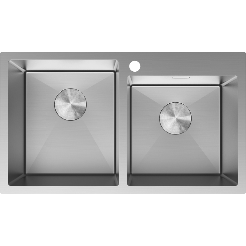 Mexen Xorin zlewozmywak stalowy 2-komorowy 780 x 450 mm, inox - 6441782000-01