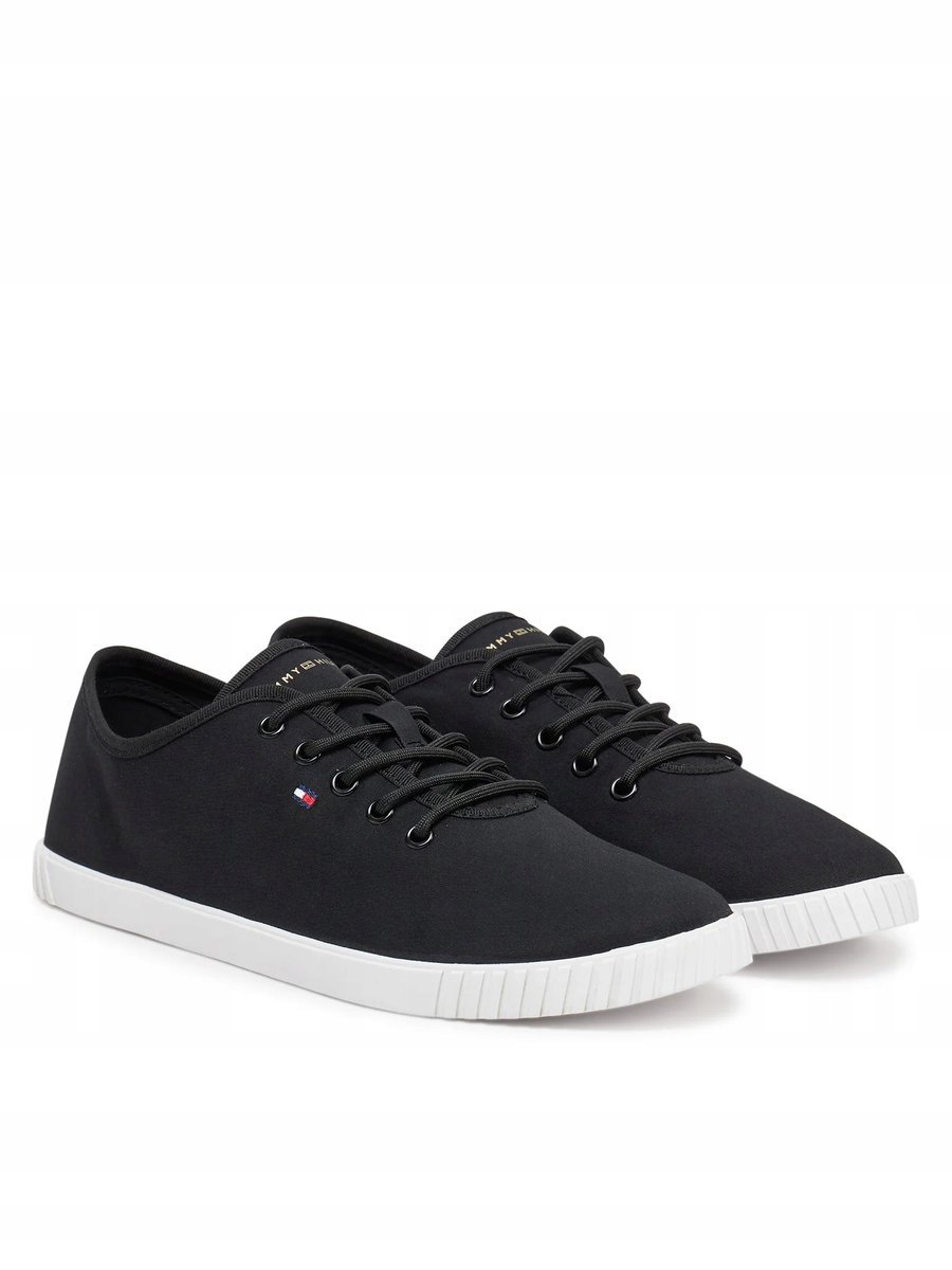 TOMMY HILFIGER CANVAS TRAMPKI DAMSKIE CZARNE NISKIE 38 16KA