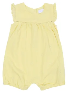 Żółty kombinezon w kwiatki 0-3 m 62 cm - Pajacyki dla niemowląt - miniaturka - grafika 1