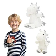 Maskotki i pluszaki - Pluszowy Smok Szymek Biały Maskotka Przytulanka Captain Mike - miniaturka - grafika 1